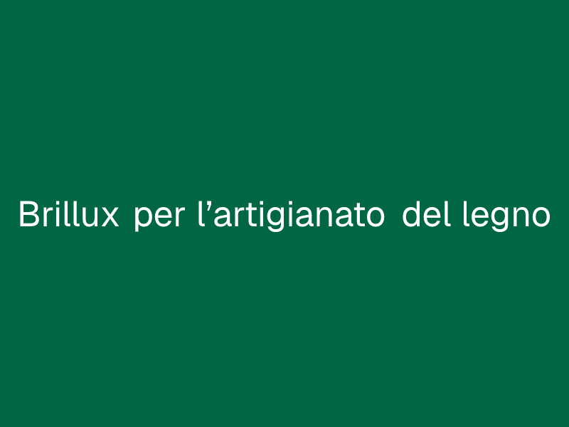 Brillux per l’artigianato del legno