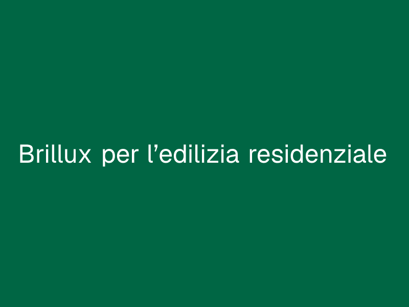 Brillux per l’edilizia residenziale