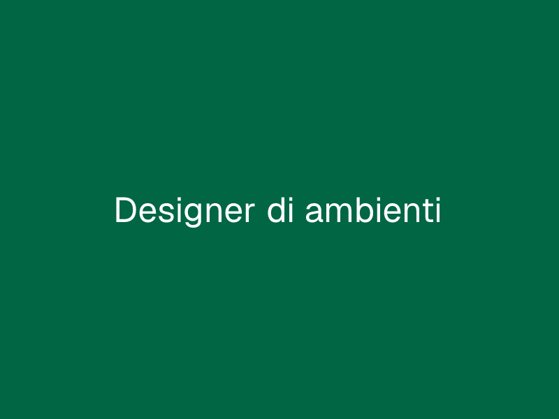 Designer di ambienti