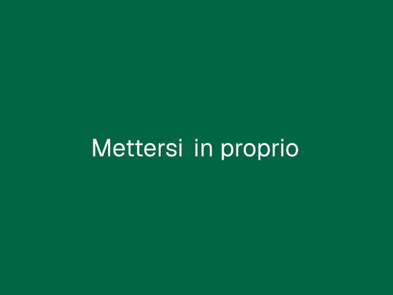 Mettersi in proprio