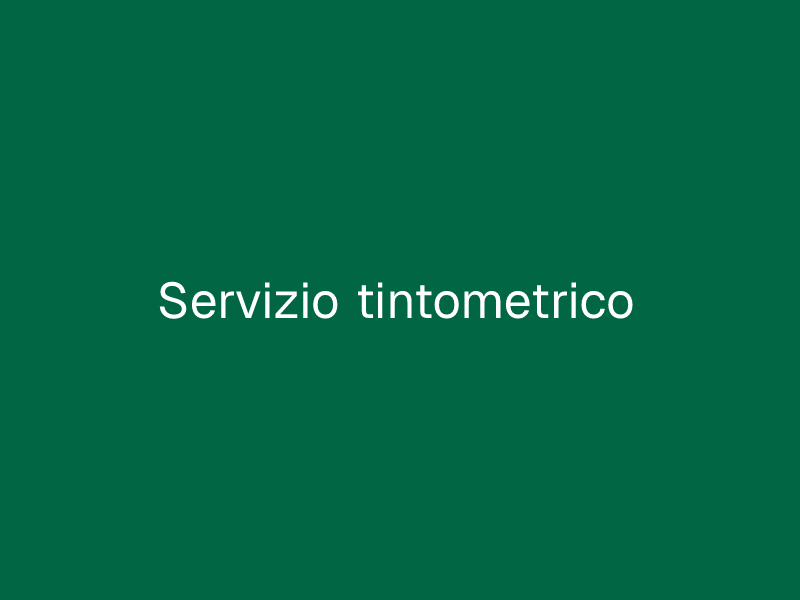 Servizio tintometrico