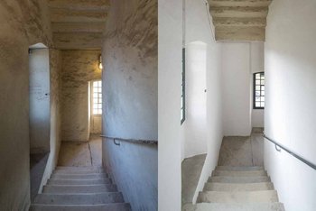 <p>La vecchia tromba delle scale brilla ora di luce nuova</p>