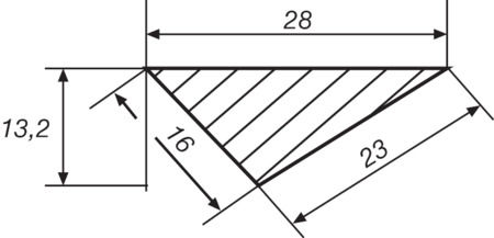 Profilo rompigoccia 1595 forma tirangolare, Anwendungsbild 1