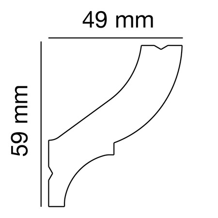 Profilo in polistirolo PS 2502, Anwendungsbild 1