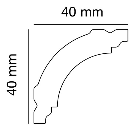 Profilo in polistirolo PS 2510, Anwendungsbild 1