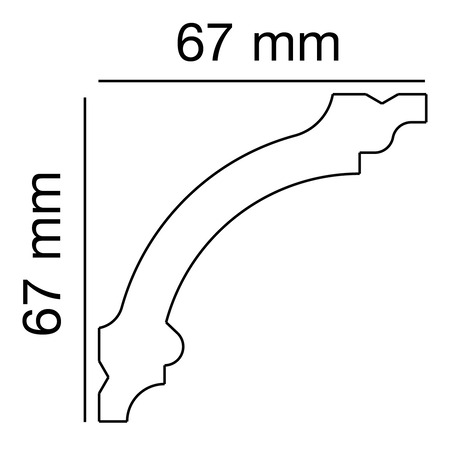 Profilo in polistirolo PS 2511, Anwendungsbild 1