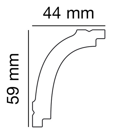 Profilo in polistirolo PS 2523, Anwendungsbild 1