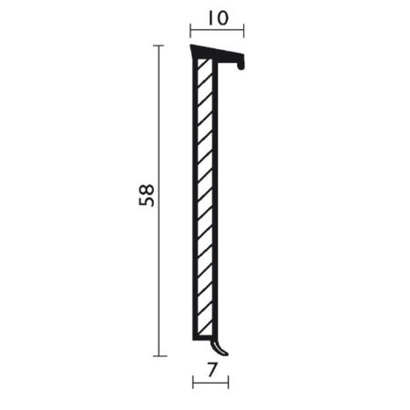 Battiscopa per pavimento di design 3074