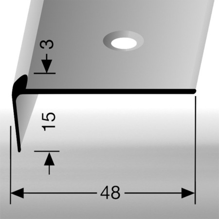 Bordi di gradini in alluminio 3136