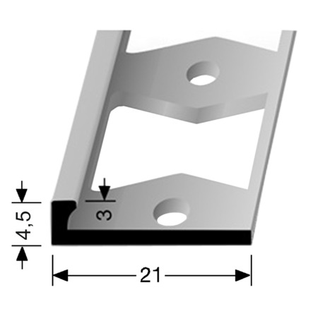 Profilo a L in alluminio 3144