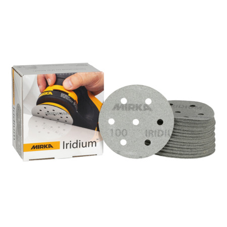 Set di dischi abrasivi Iridium, Ø 125 mm, P80/P100/P120/P180, 1439