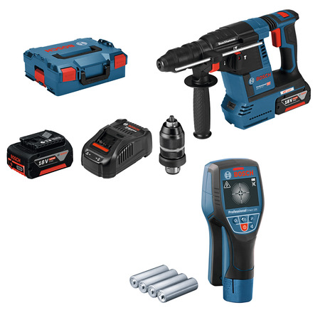 Set trapano a percussione a batteria Bosch GBH 18V-26F e WallScanner D-tect 120, 3308